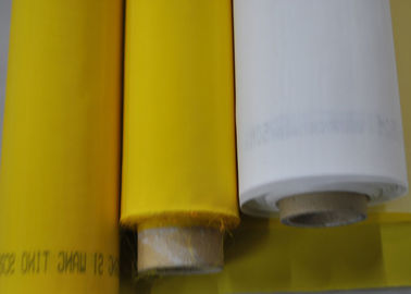 직물 인쇄 120T - 34의 백색/황색 색깔을 위한 100%년 모노필라멘트 폴리에스테 메시
