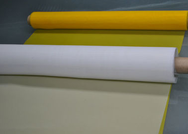 백색/황색 폴리에스테 스크린 인쇄 메시 60 미크론 낮은 신장 100T - 40