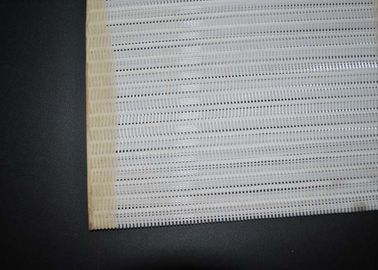 Heat Resistance 100% Polyester Mesh Belt For Conveyor Dryer , White Color