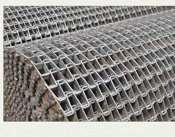 Food Grade Stainless Steel Mesh Conveyor Belt , Honeycomb Flat Strip Belt
