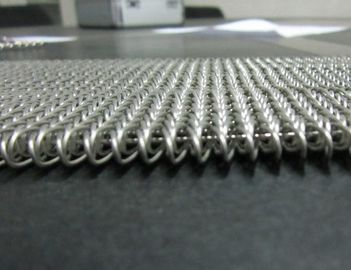 Spiral Stainless Steel Mesh Conveyor Belt For Biscuit Baking , Smooth Surface